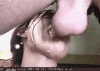 Saphire Rae getting her throat fucked by Marc Cummings in scene 4 of the DVD entitled, 