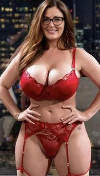Photoshop 

She is Sophie Dee https://pbs.twimg.com/media/FOtrHU2WYAUhkxH.jpg