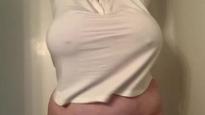 cant remember or find one that looked like this She was a freckled brunette with a white tank top big breasts and short jeans