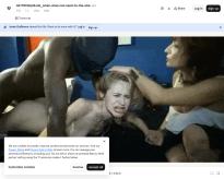 French blonde girl enduring painful BBC anal