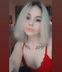 RU ashy blonde teen with some tattoos 