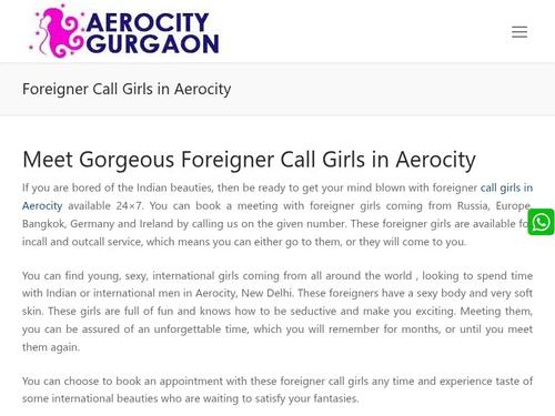 Foreigner Call girl
