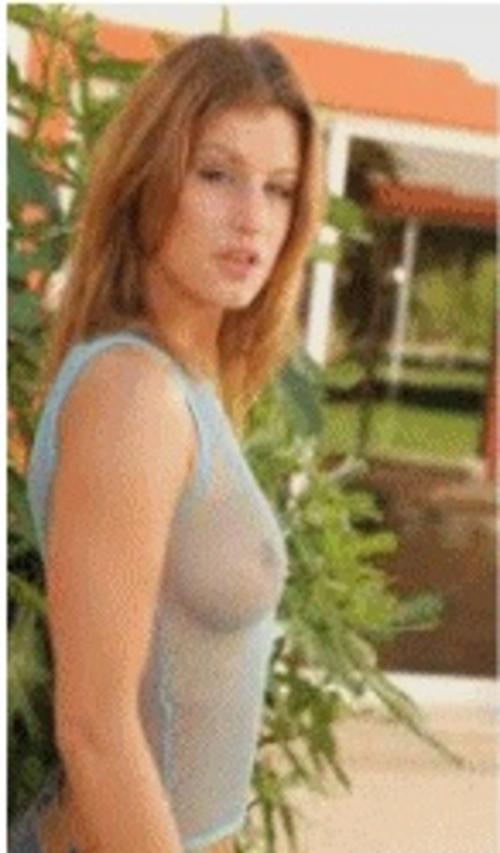 Red Kristina - https://www.girlscv.com/Gallery/4196330/Red-Kristina-Flip-Flops-Hotpants-See-thru-top