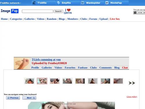 Gorgeous young shemale stroking her cock  busting a nut!