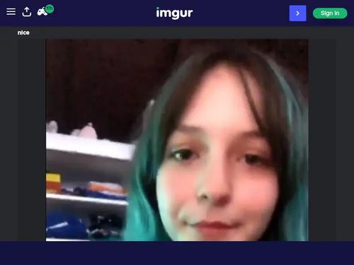 Blue hair teen gf