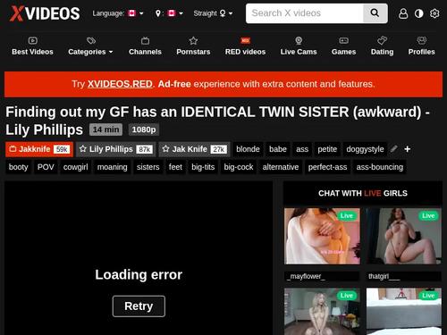 Lily Phillips and Jak Knife in Mistaking my girlfriends IDENTICAL SISTER for her - Lily Phillips 
https://www.pornhub.org/view_video.php?viewkey=6723f48f092ed