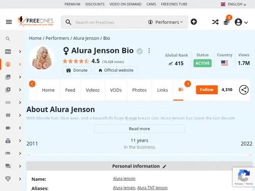 Alura Jenson
aka Alura / Alura Jensen / Alura TNT Jenson / Elizabeth Marie Spraggins