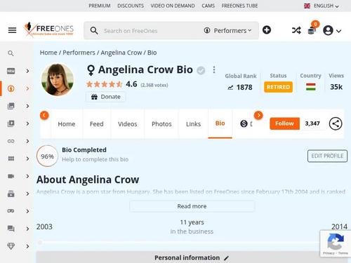 Angelina Crow
aka Angela Black / Angela Crow / Angelica Crow / Angelina / Julia Crow / Mary / Nicoletta