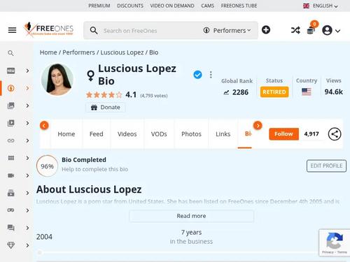 Luscious Lopez
aka Ana Persian / Dana / Dasha / Fabiola / Jazmin Jizzstick / Luscious