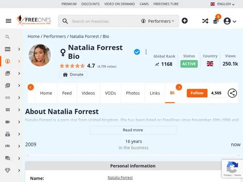 Natalia Forrest
aka Natalia / Natalie Banks / Natalie Forrest / Natalie Kiss