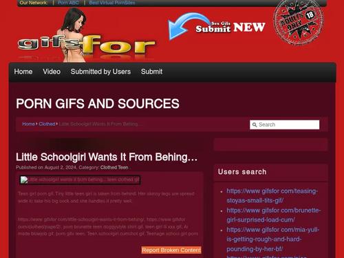 name or video? heres the original link  httpswwwgifsforcomlittleschoolgirlwantsitfrombehing